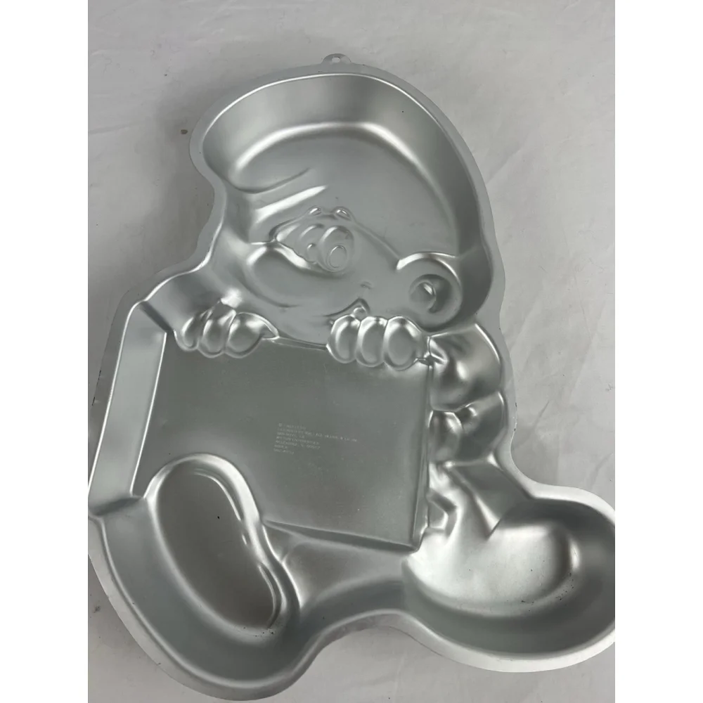 WILTON Smurf 1983 Cake Pan #502-4033 Cartoon Character w/ Message Board